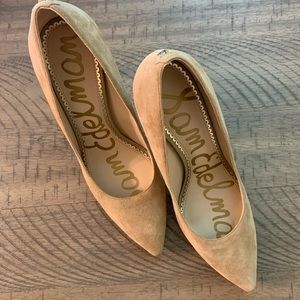 SAM EDELMAN HAZEL Oatmeal Suede Pump